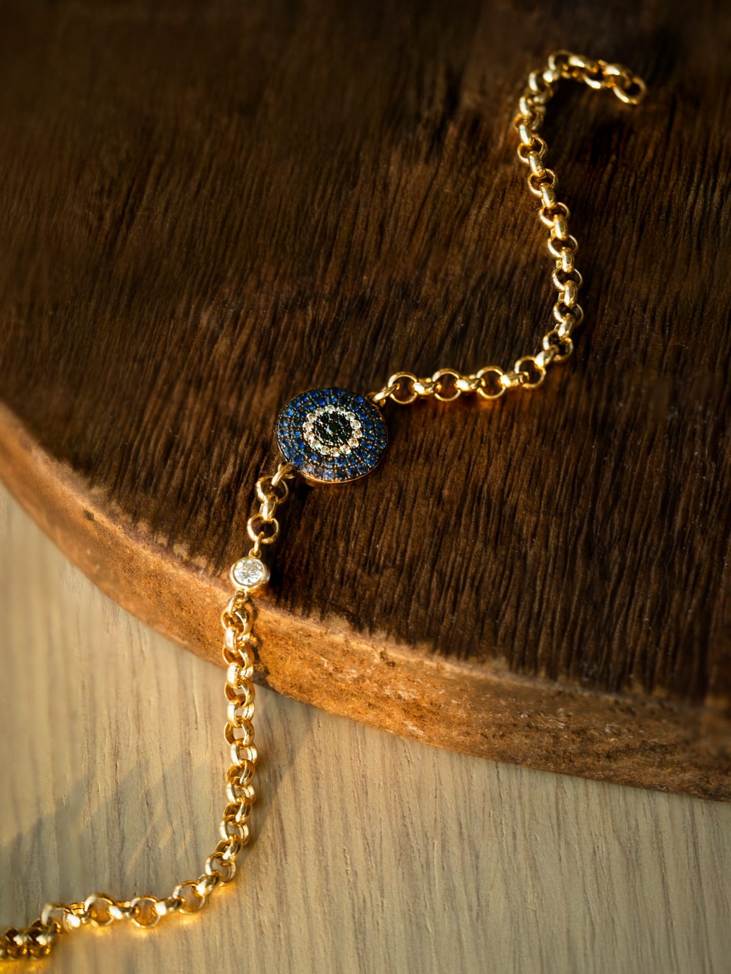 A talisman eye for protection, by Beirut based designer Joanna Dahdah. 🧿 #AUBADEJEWELRY