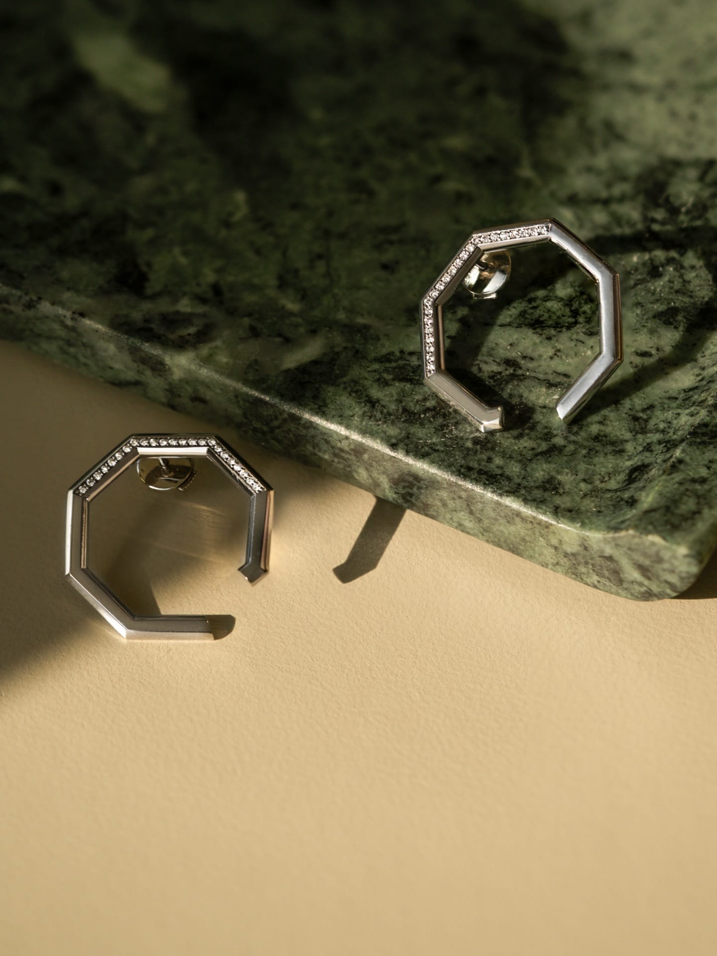 As we gear toward the launch of Ascher’s new collection later this month, we’re highlighting the collection that started it all - Luminescence. ✨ Discover the Eclipse earrings in different gold colors at the link in bio at #AUBADEJEWELRY.