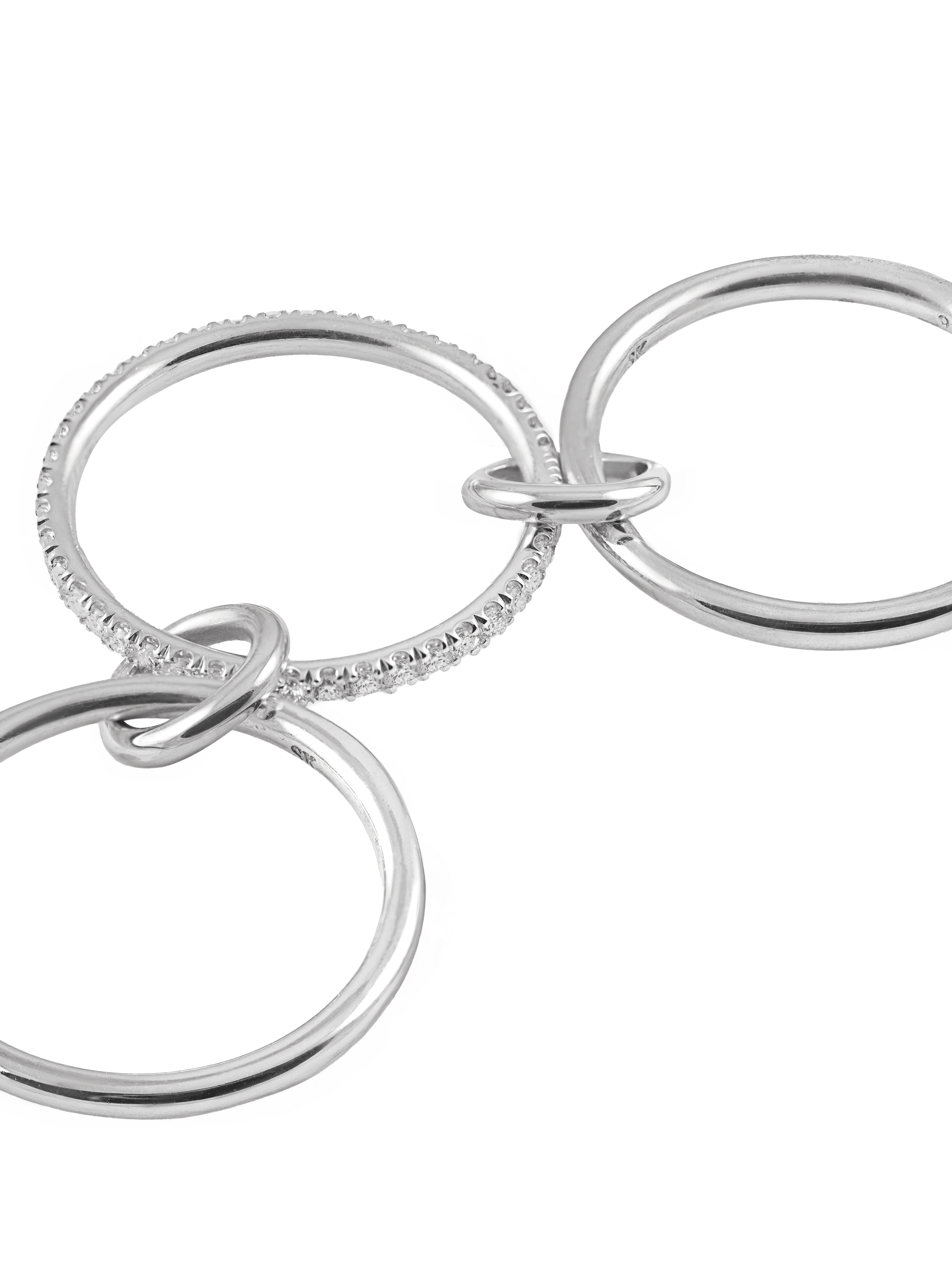 Spinelli Kilcollin’s Sonny Silver 3 Linked Rings | Diamond Rings