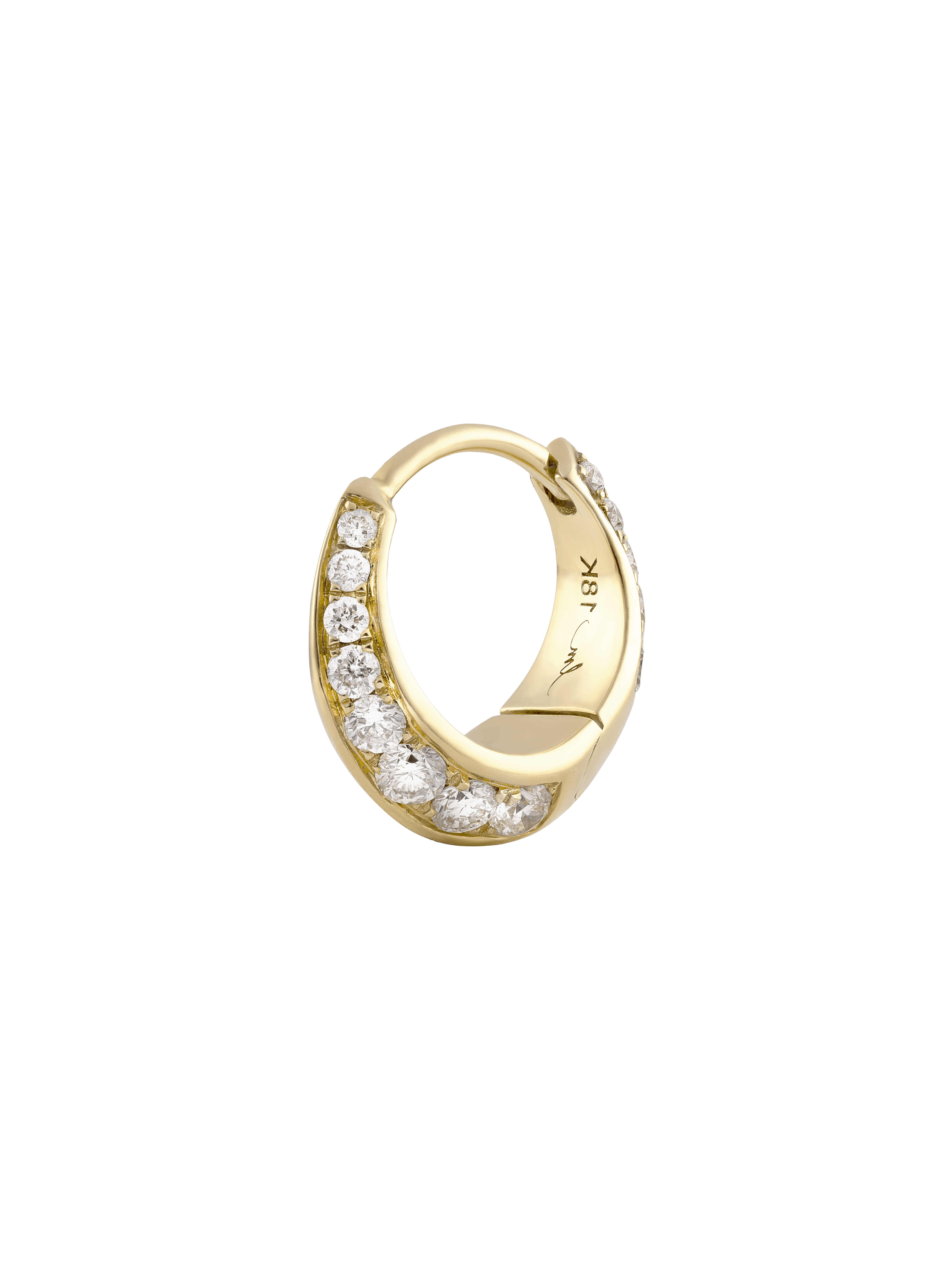 Small Diamond Hoop Earrings